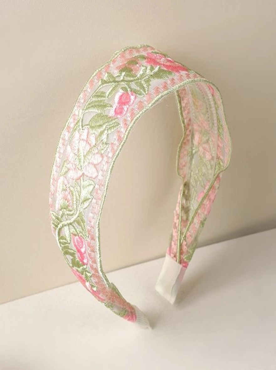 ProX Elegant Chiffon Embroidery Flower Hairband_B-602-1