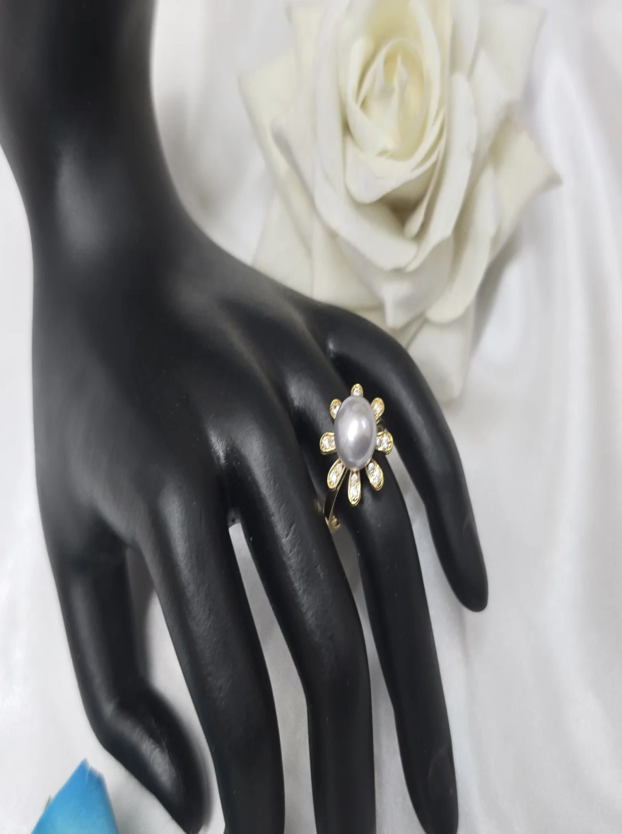 Silver Pearl Rings — Sunbeam Grace