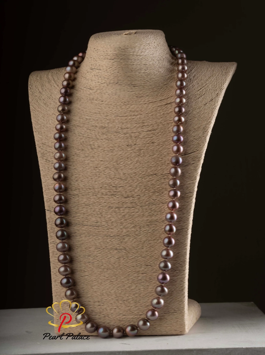 South Sea Pearl Purple Color Necklace (12-14mm)