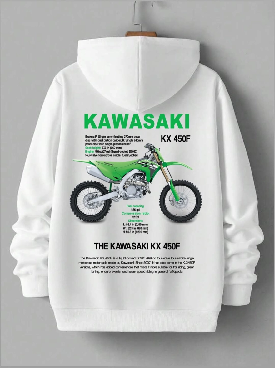 Kawasaki KX 450F Graphic Printed Soft Unisex Hoodie