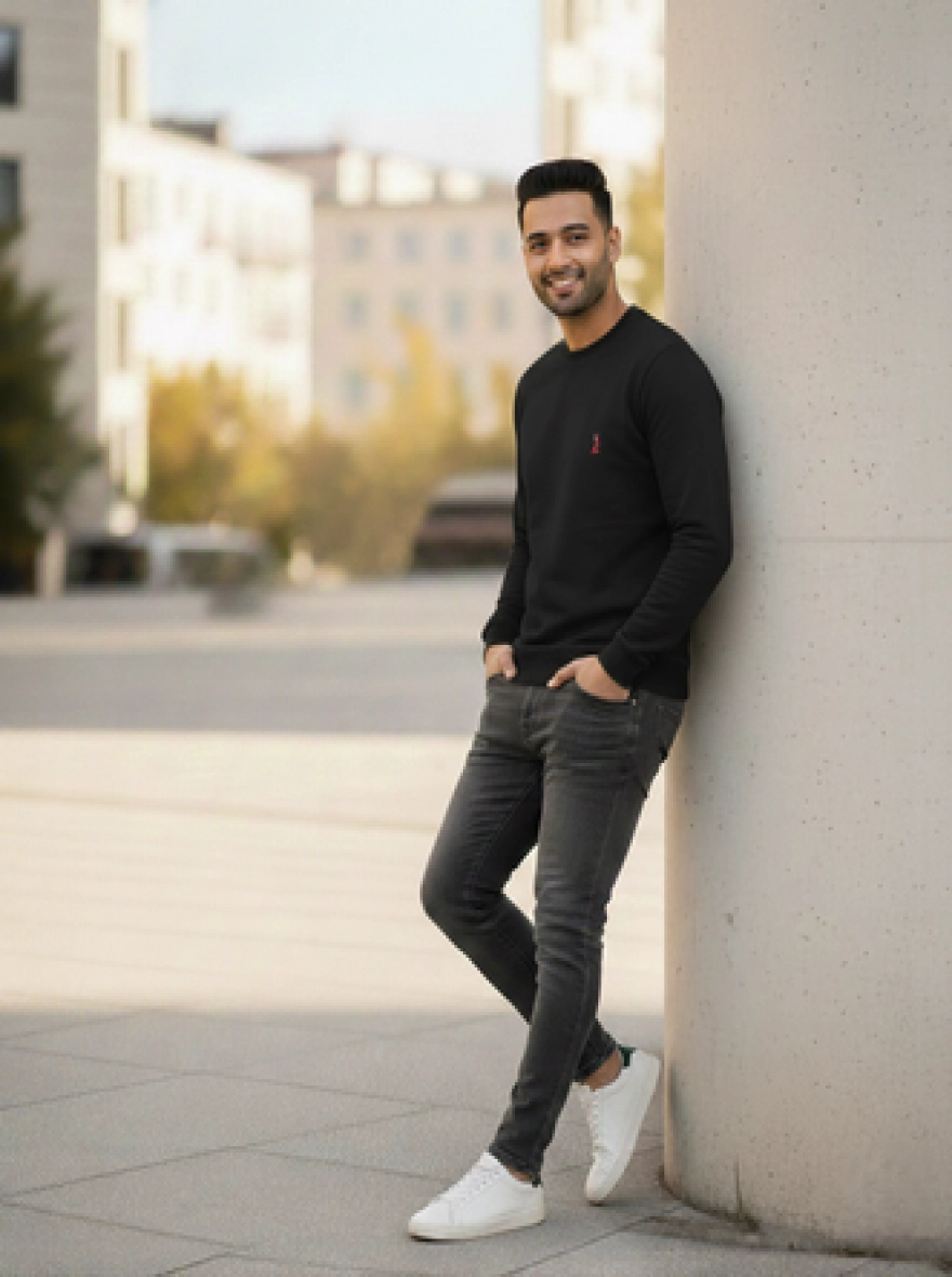 Premium Black Long Sleeve T-Shirt