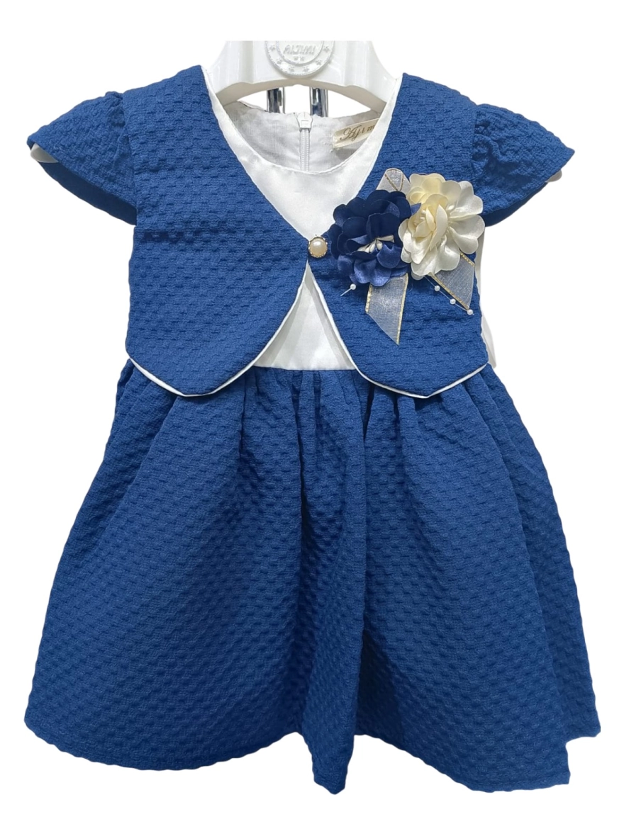 Royal Azure Textured Occasion Dress