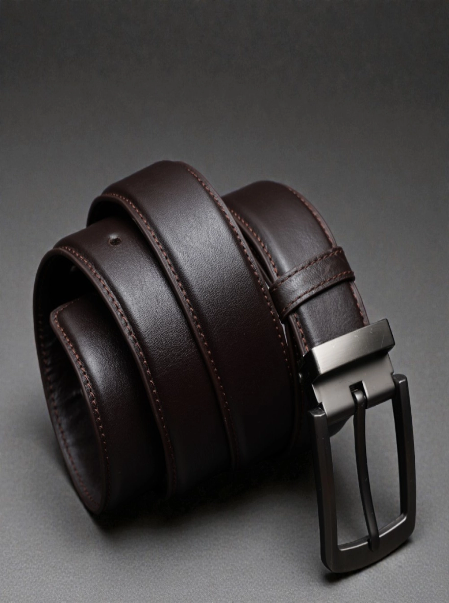 Zays Handcrafted Genuine Leather Belt for Men – Premium Quality, Adjustable, Stylish Chocolate and Black