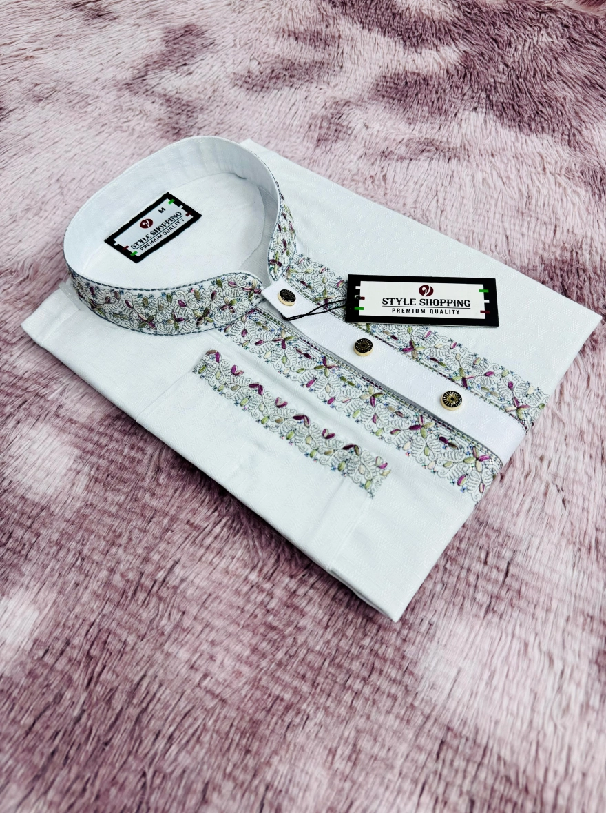 Premium Cotton Embroidery Panjabi