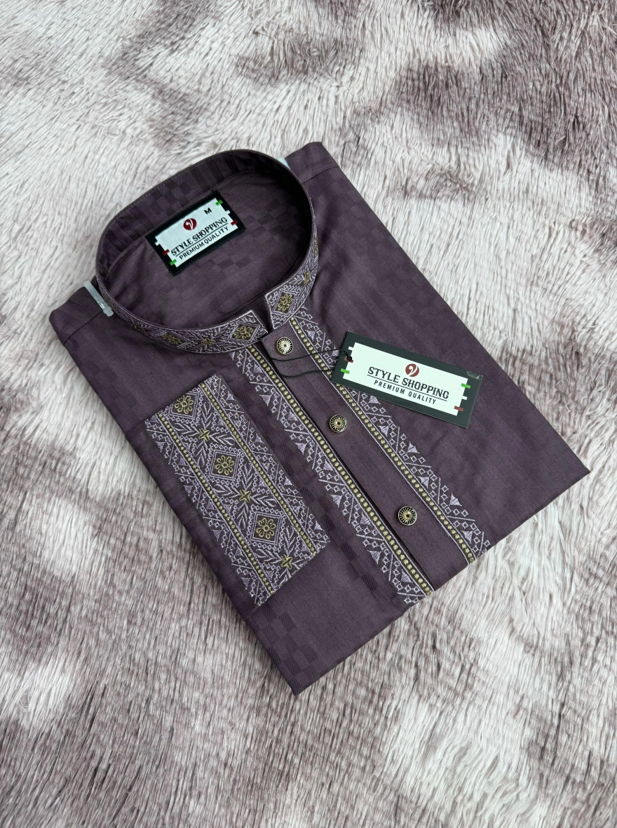 প্রিমিয়াম কটন এমব্রয়ডারি পাঞ্জাবি