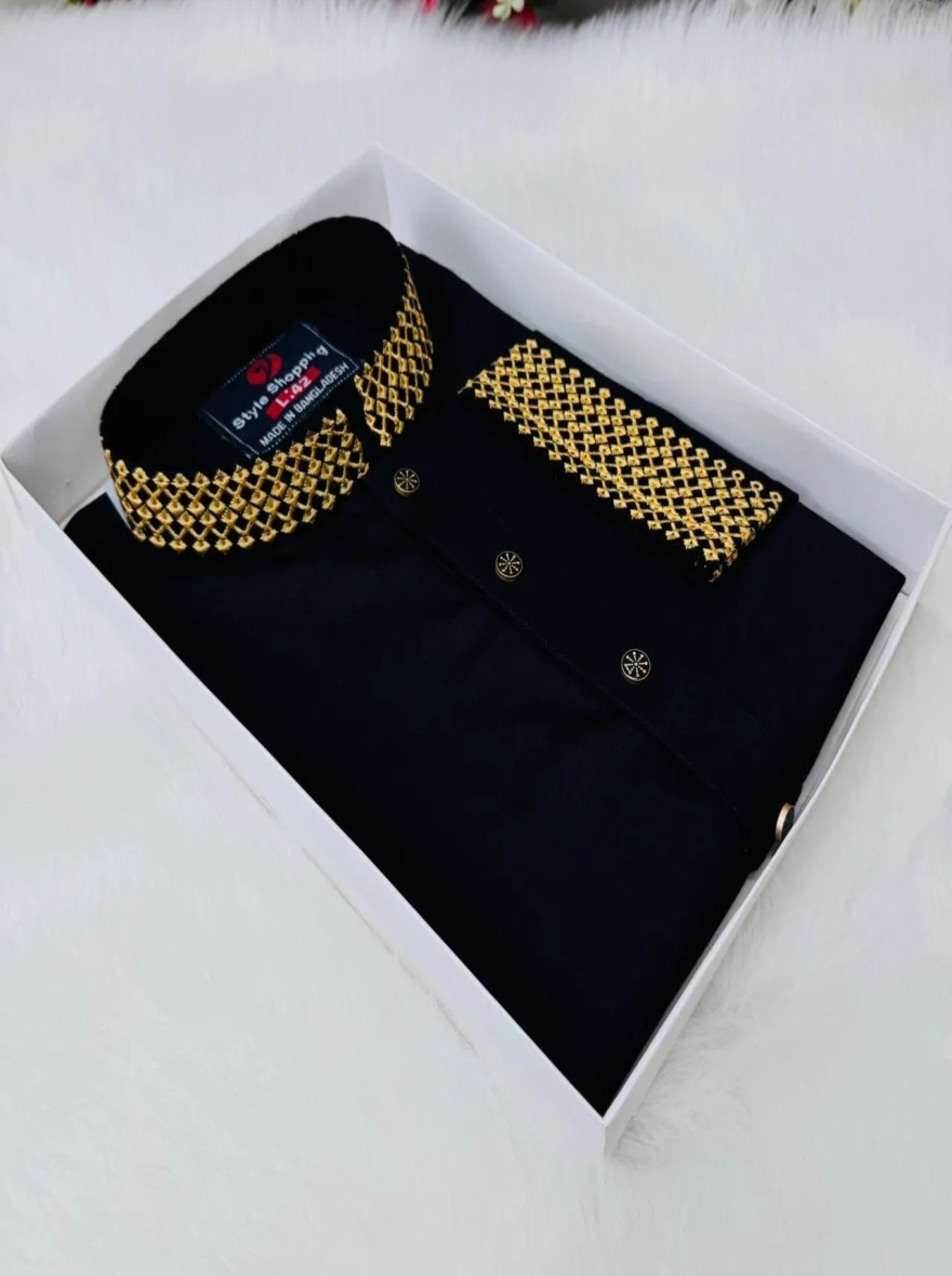 Luxury Cotton Embroiderys Panjabi