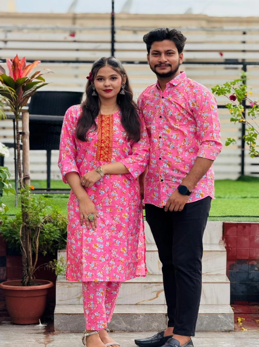 কাপল সেট শার্ট এন্ড টু পিছ