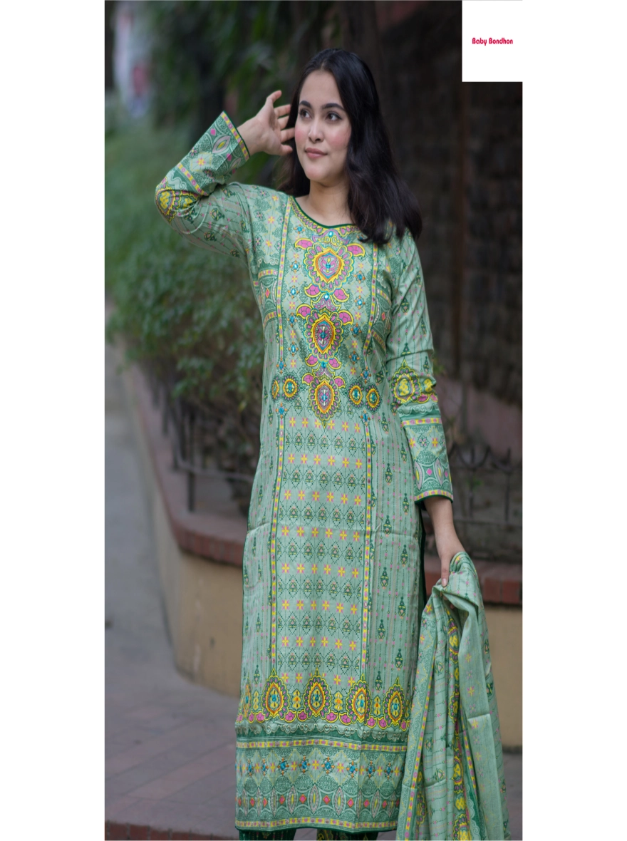 Women's Aarong Cotton Three Piece – 1115