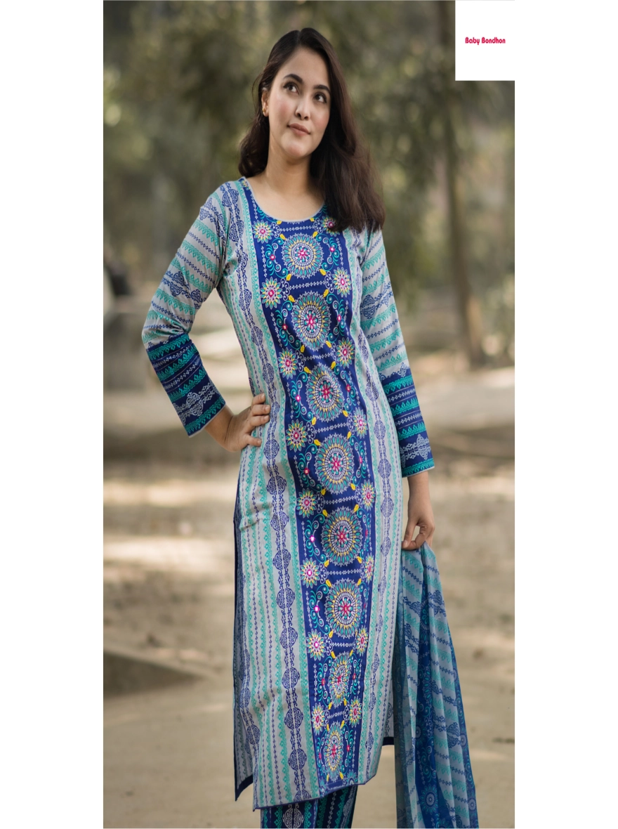 Women's Aarong Cotton Three Piece – 1105