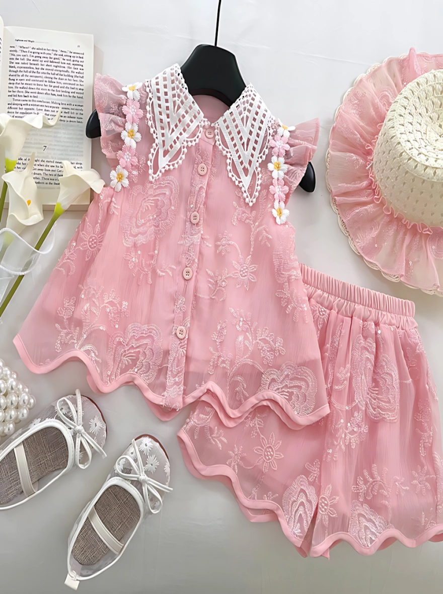 Imported Sleeveless Pink Casual Tops & Short Pant Set