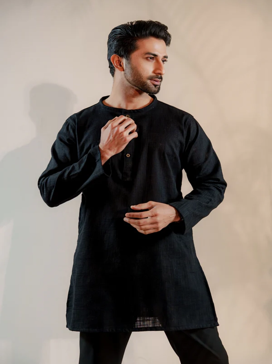 Shehzan Contemporary Panjabi – Jet Black
