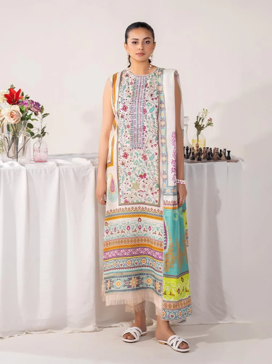 Rosewood Gold-Threaded Ensemble-unstitched