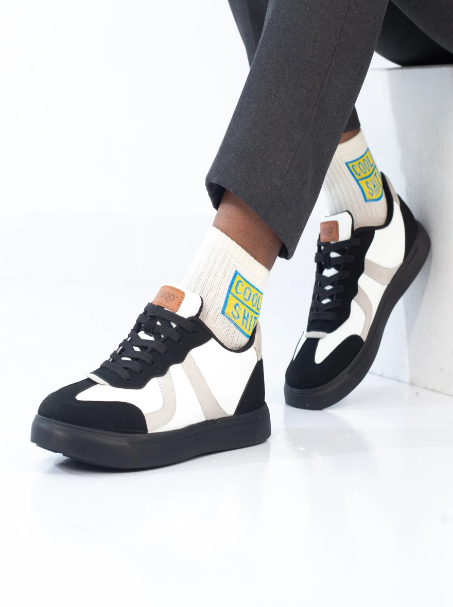 Zuqo Men's Sneaker : Prime - White Black