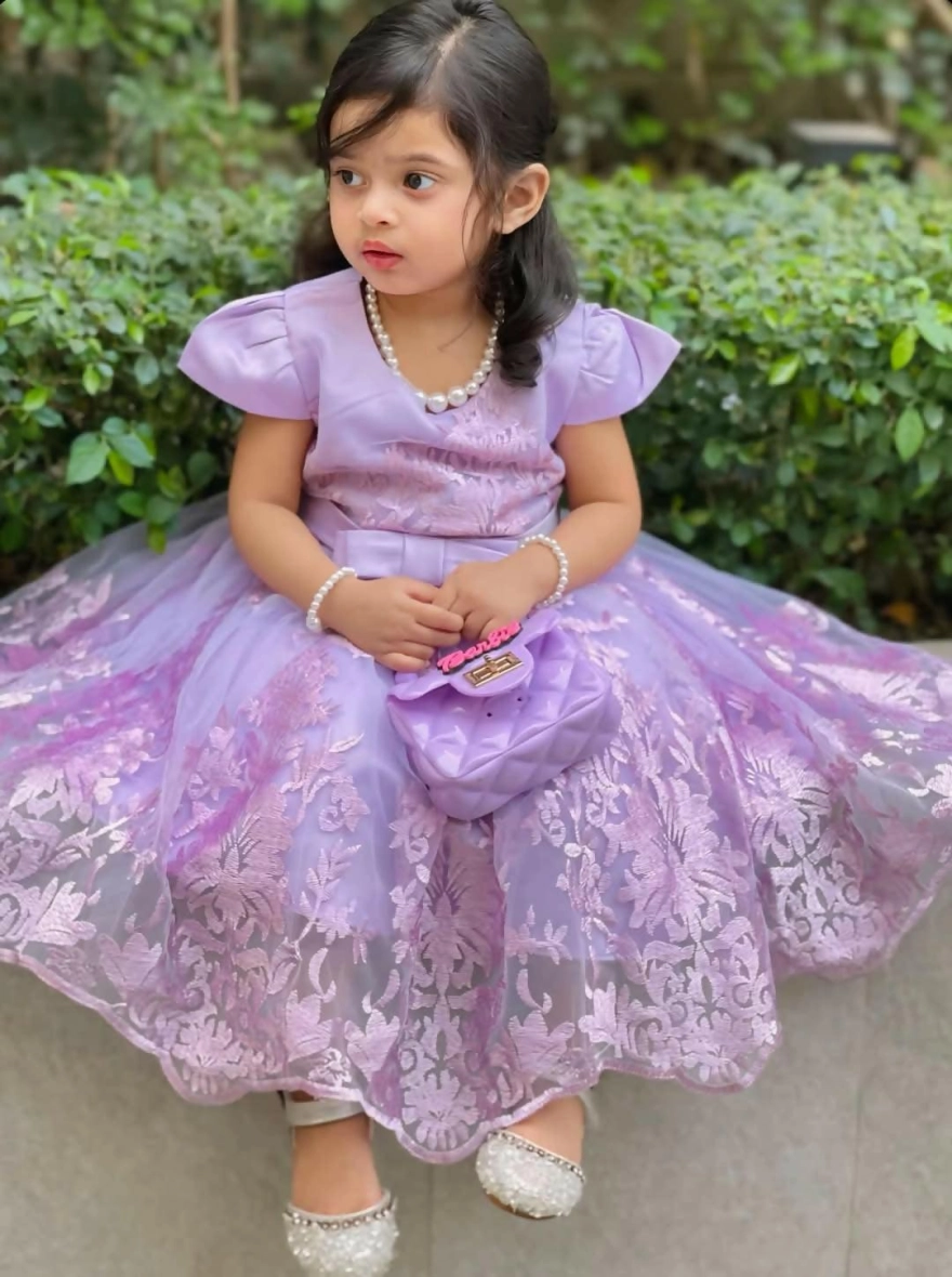 Imported China Gorgeous Princess Purple Frock