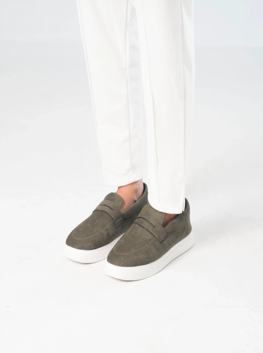 Zuqo Mens Sneaker Active - Suede Olive