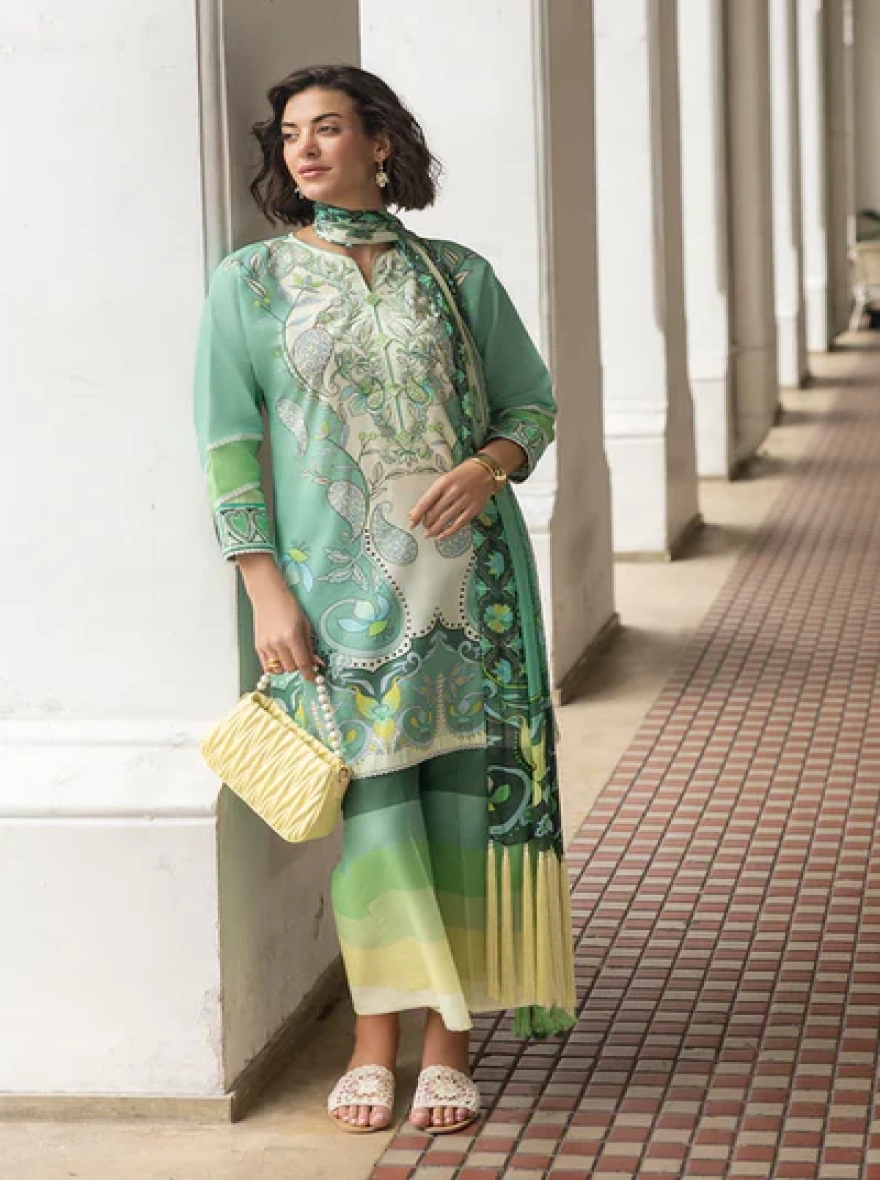 Ariela 3 Piece Printed Lawn Suit -Unstitehed 