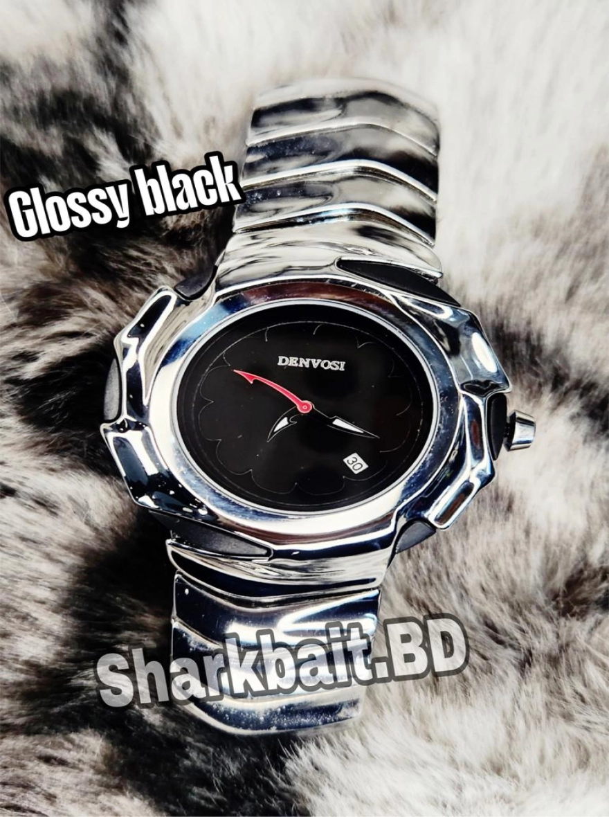 OPIUM Y2K Style Analog Wristwatch Silver Metal