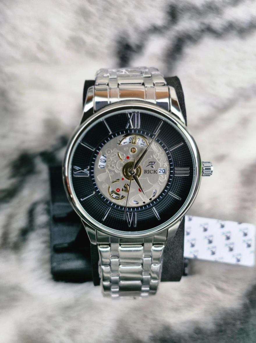 RICK 13 Luxury Men's Square Skeleton Watch – Industrial Sports Edition