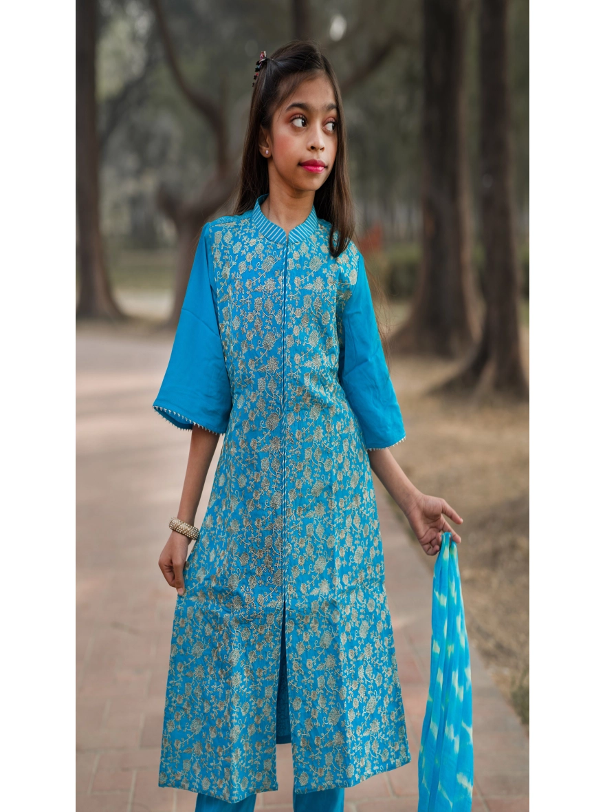 Baby Girls Soft Cotton 3-Piece Set Screen Print & Embroidery