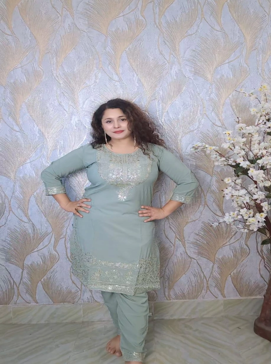 Premium Soft Silk Readymade 2-Piece Embroidered Set