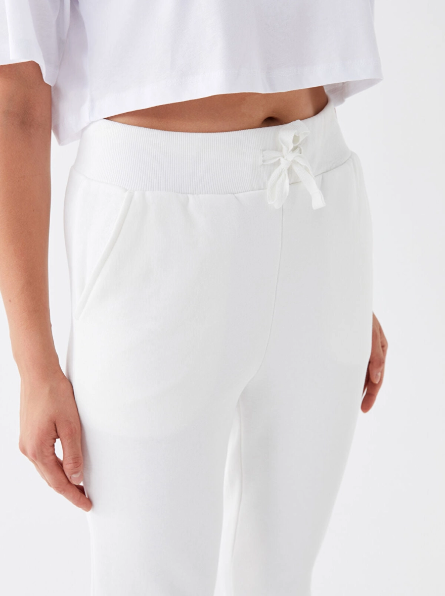 Ladies Joggers | Cream and White