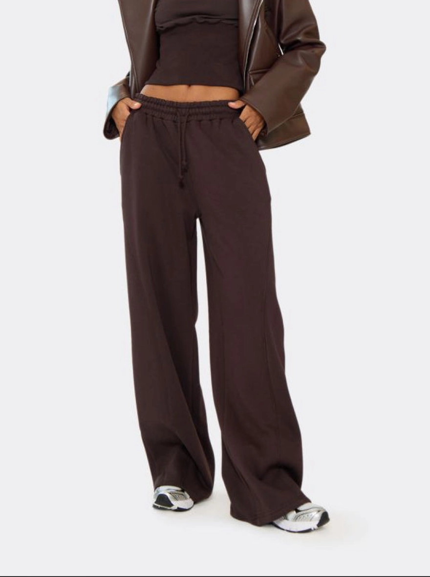 Washed High/Mid Waist Women’s Coffee Heavyweight Joggers