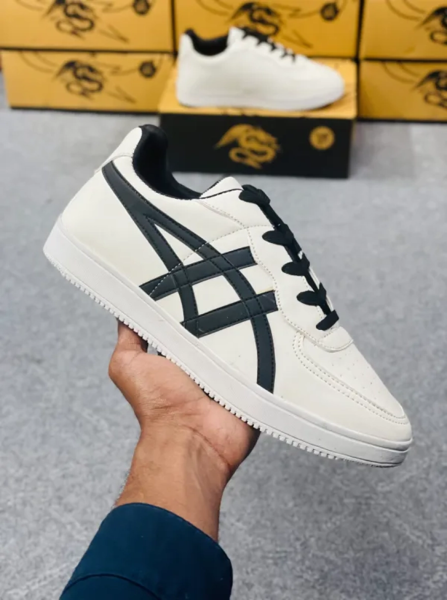 Classic Cream Trendy Sneakers (V2) - Men's Edition