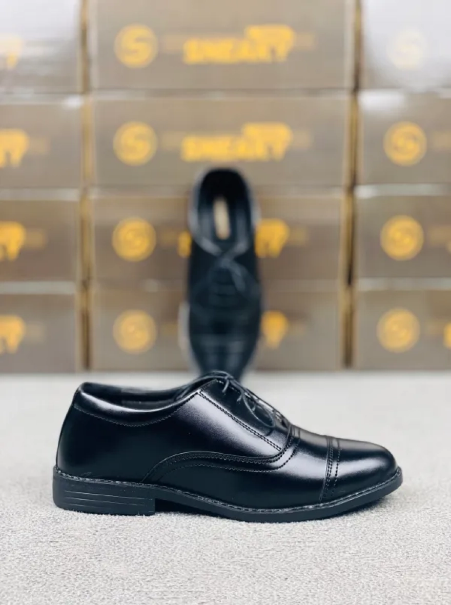 Premium Oxford Plain-Black-Formal Shoes-Men