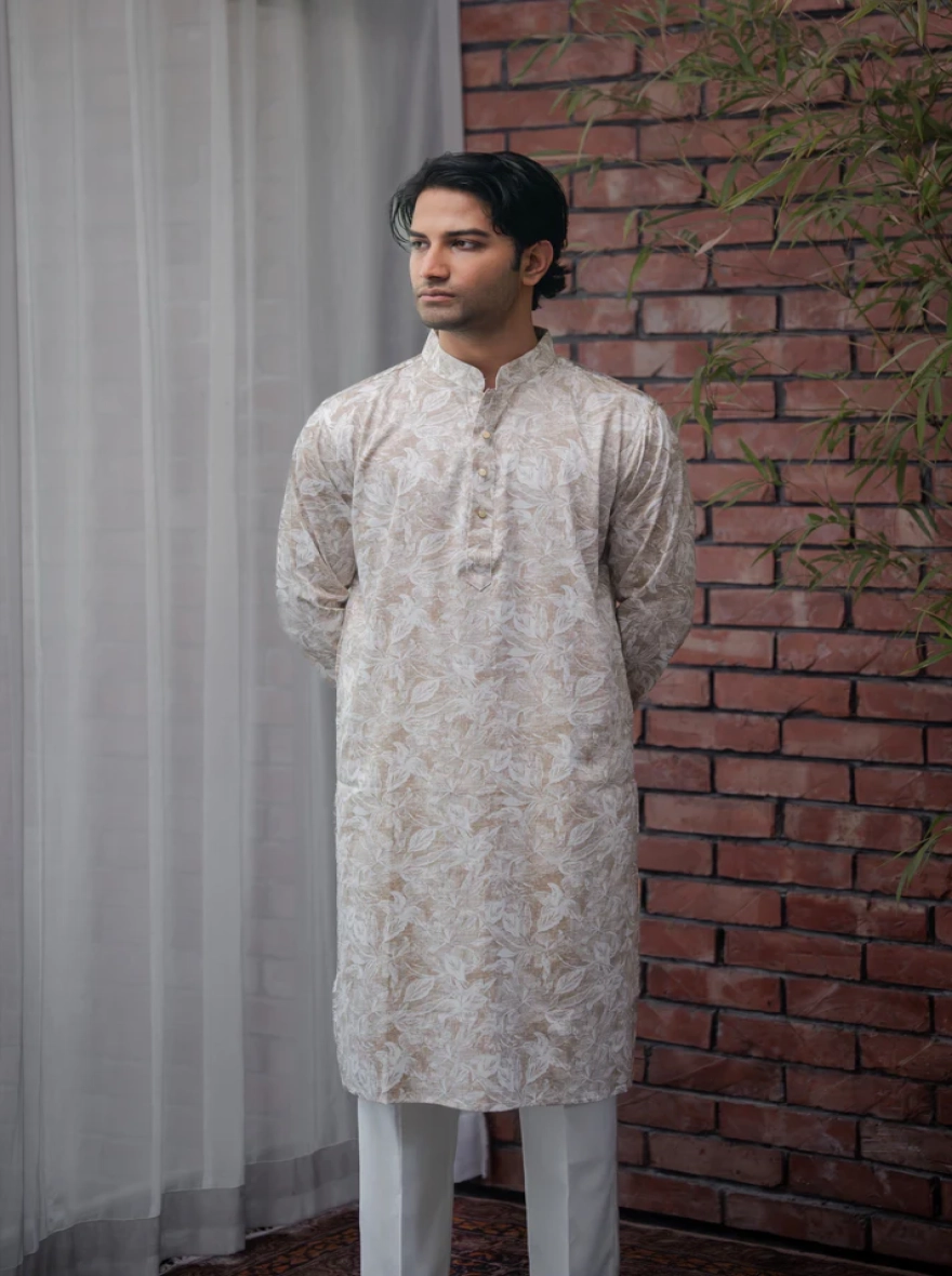 Terra Foliage Panjabi - high-quality cotton