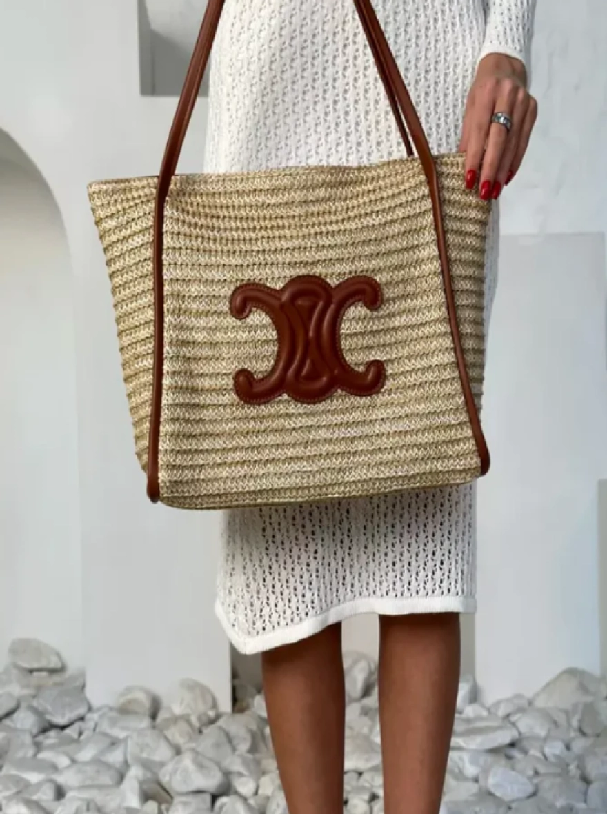 Elegant Sun Straw Tote Bag