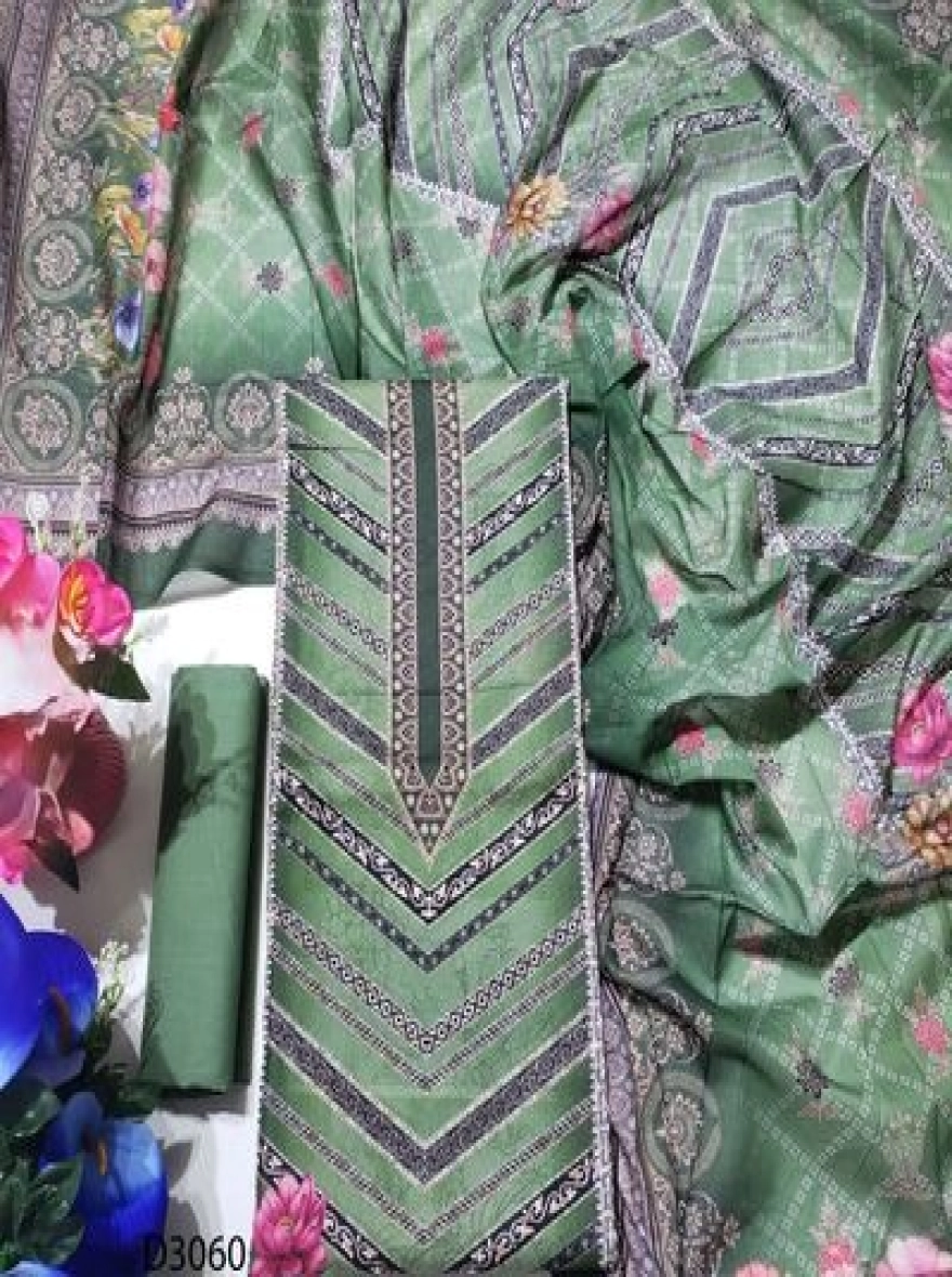 Emerald Chevron Grace Premium Swiss Cotton 3pc