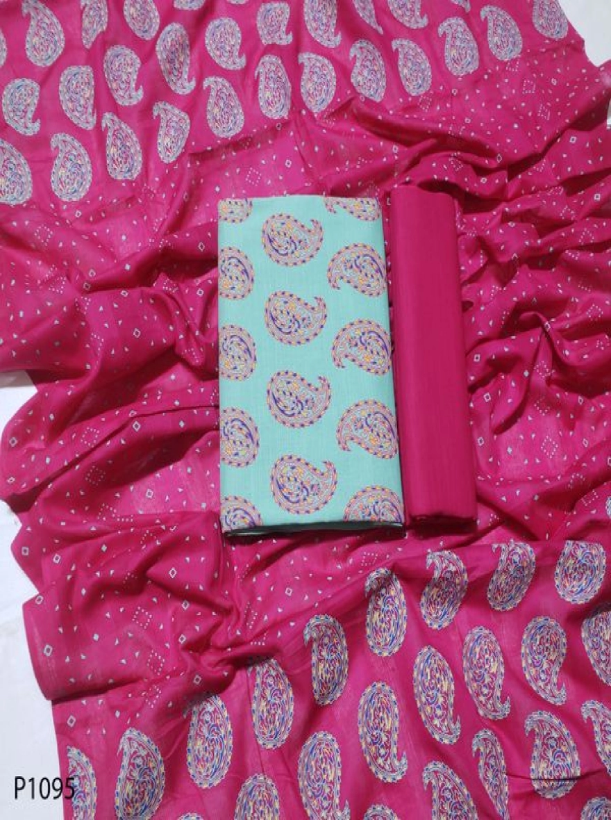 Royal Heritage Digital Print Premium Slab Cotton 3-Piece Set-P1095