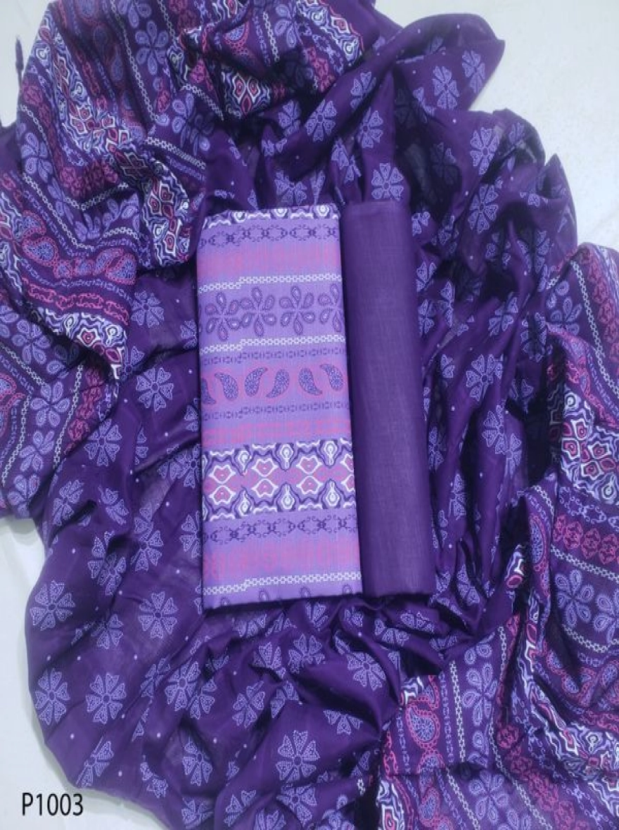 Royal Heritage Digital Print Premium Slab Cotton 3-Piece Set-P1003