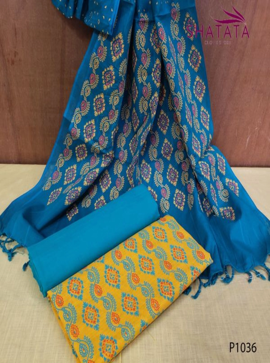 Royal Heritage Digital Print Premium Slab Cotton 3-Piece Set-P1036