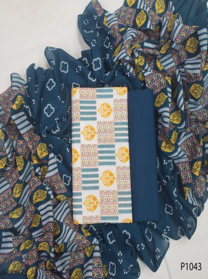 Royal Heritage Digital Print Premium Slab Cotton 3-Piece Set-P1043