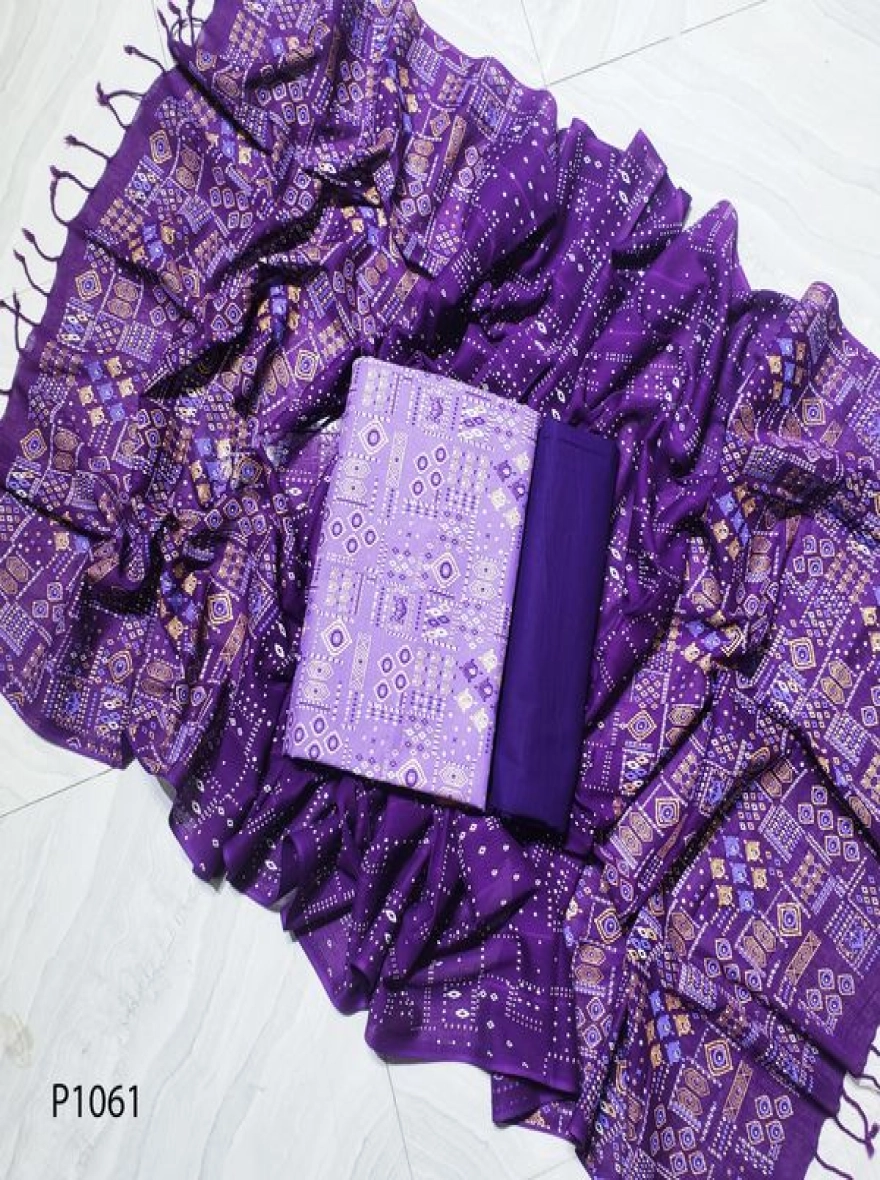 Royal Heritage Digital Print Premium Slab Cotton 3-Piece Set-P1061