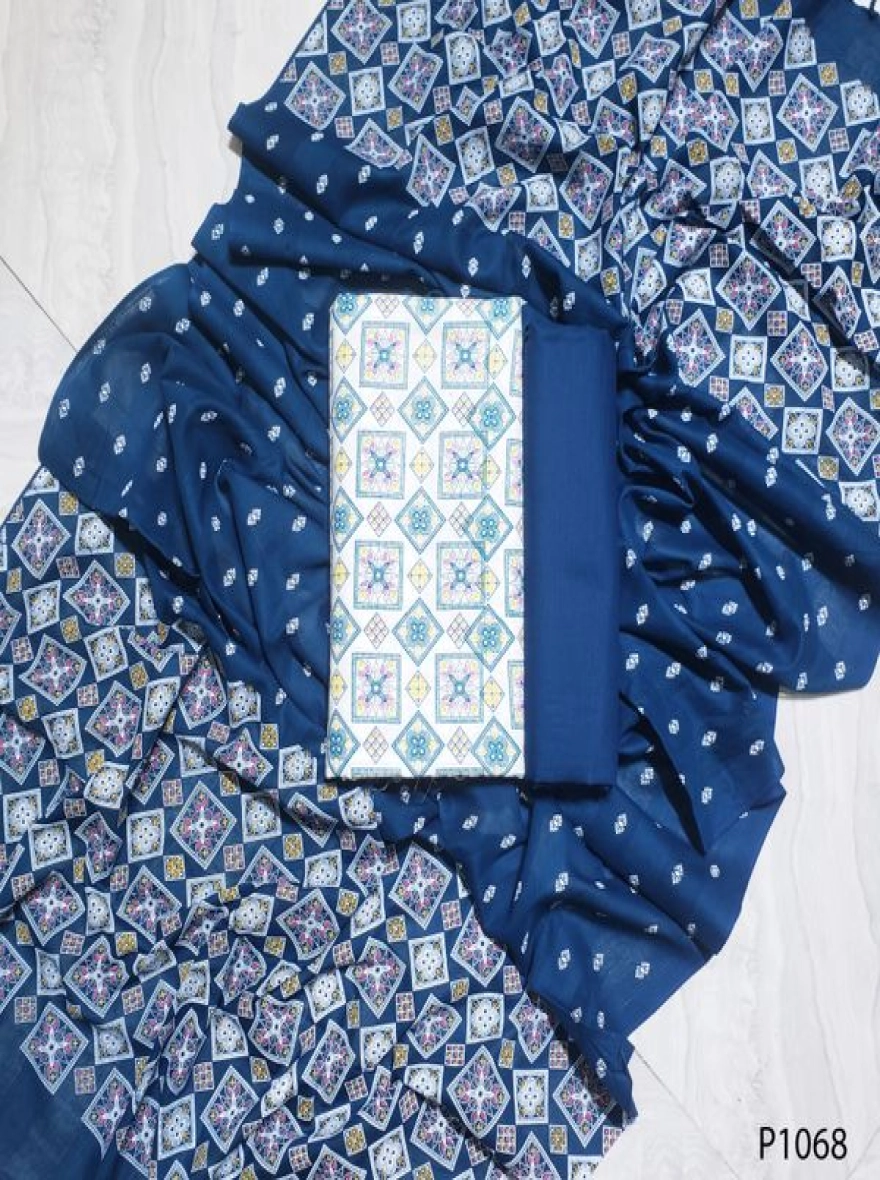 Royal Heritage Digital Print Premium Slab Cotton 3-Piece Set-P1068