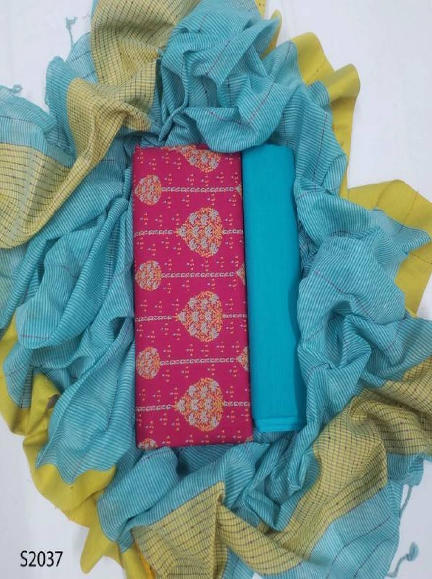 Premium Quality Unstitch 3 Pieces-S2037