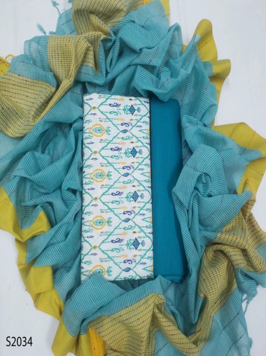 Premium Quality Unstitch 3 Pieces-S2034