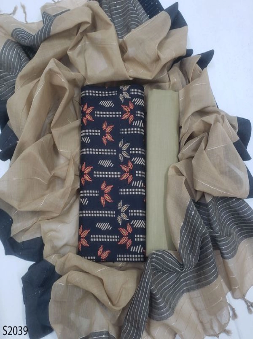 Premium Quality Unstitch 3 Pieces-S2039