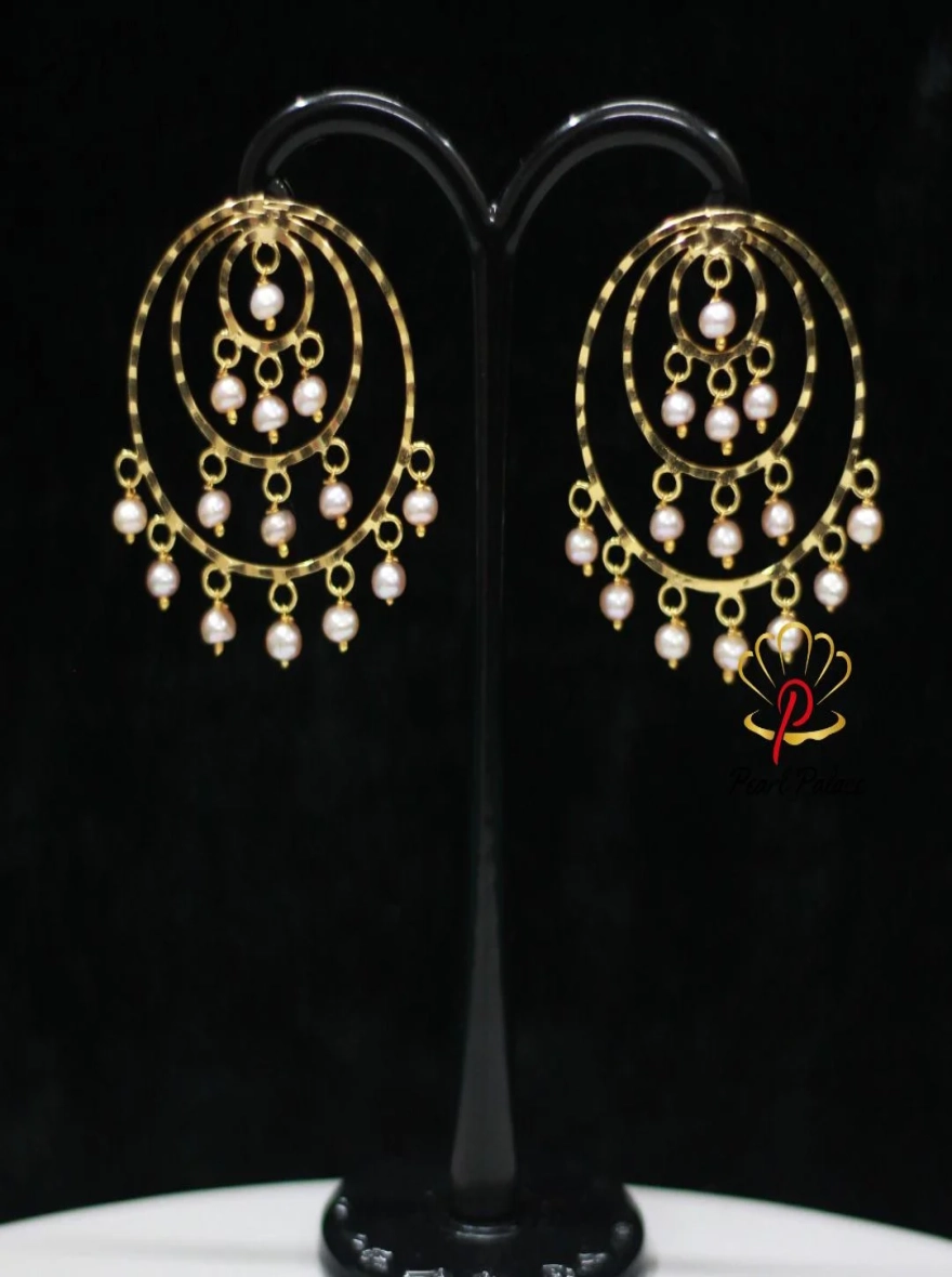 Exclusive 5-6mm Round Pearl Earrings with 18K Gold-Plated