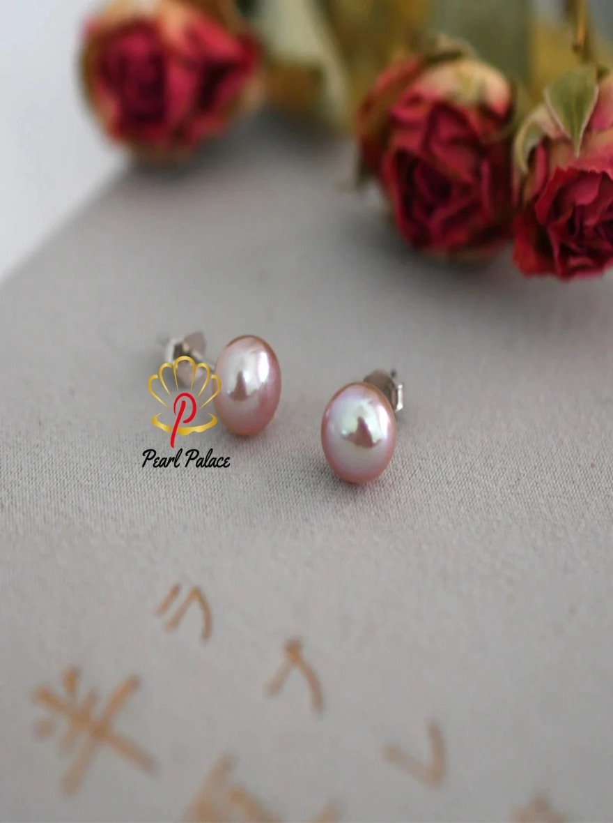Natural Freshwater Pearl Fashion Jewelry 925 Sterling Silver Small Earrings for Women