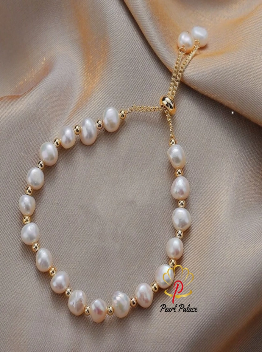 Natural Freshwater white Pearl Bracelet