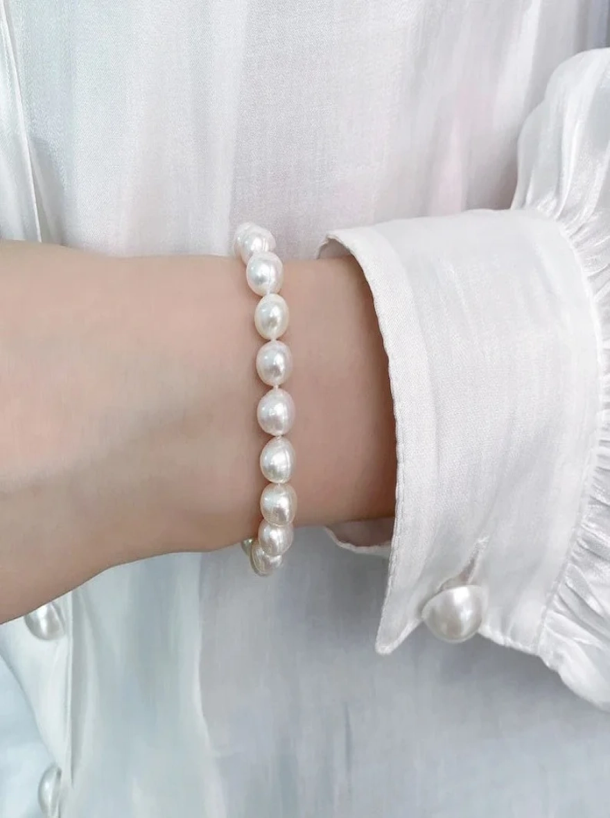 9mm Freshwater Pearl Bracelet, Pearl Bracelet
