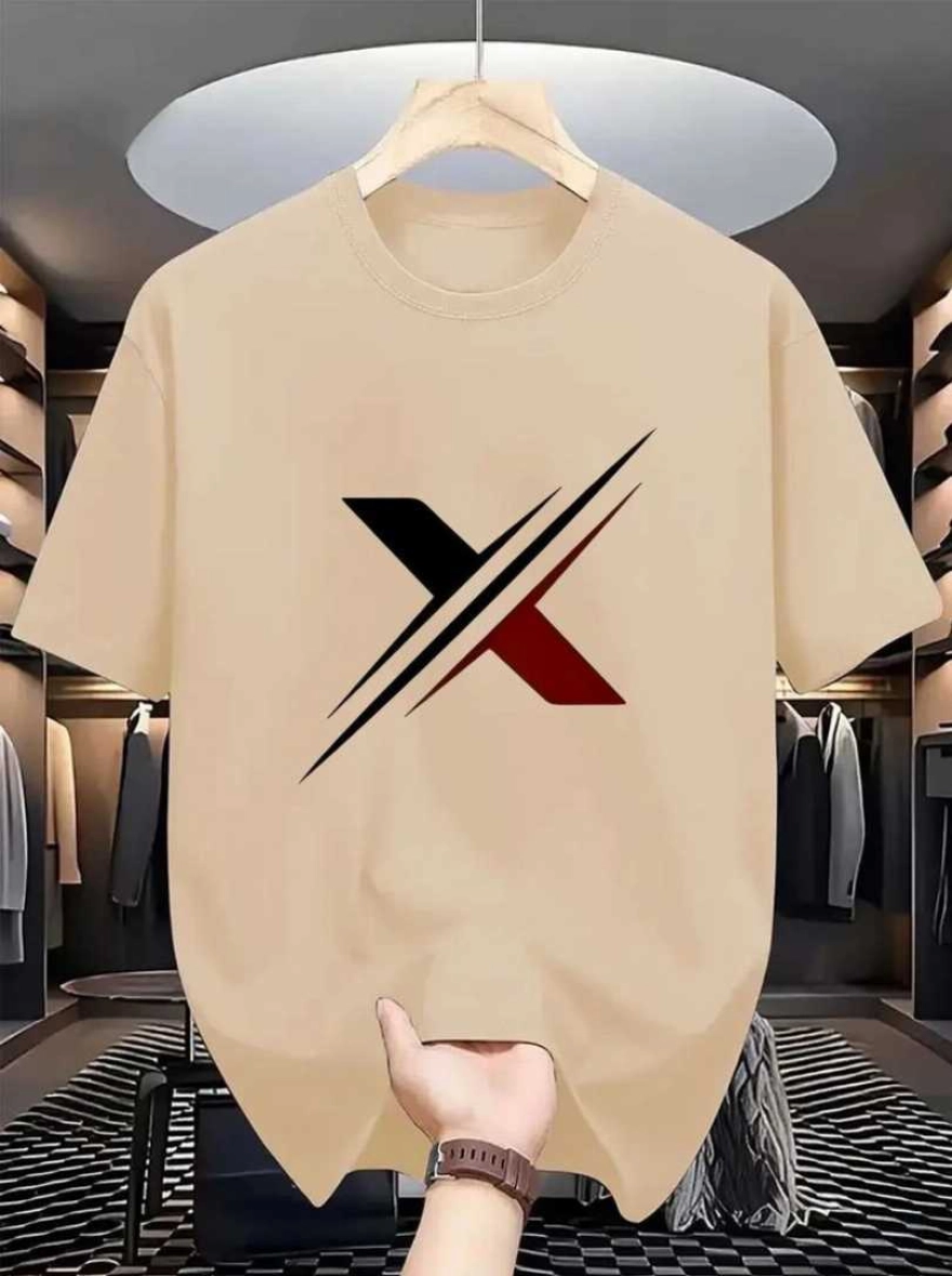 Dynamic Crosshair Beige Graphic Tee