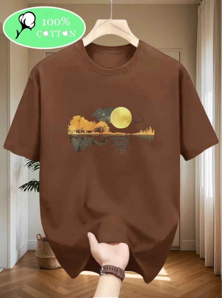 Guitar Lake Moonrise Graphic Tee