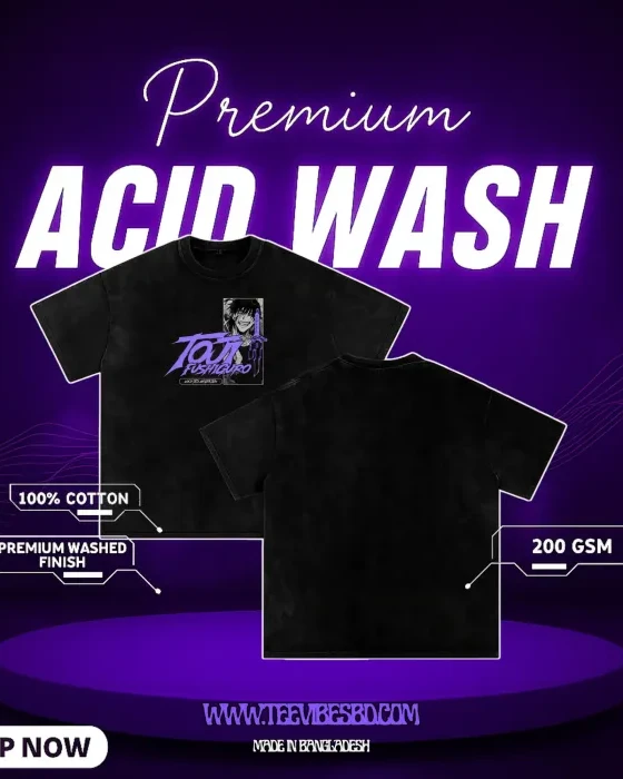 Printed Acid Wash T-Shirt