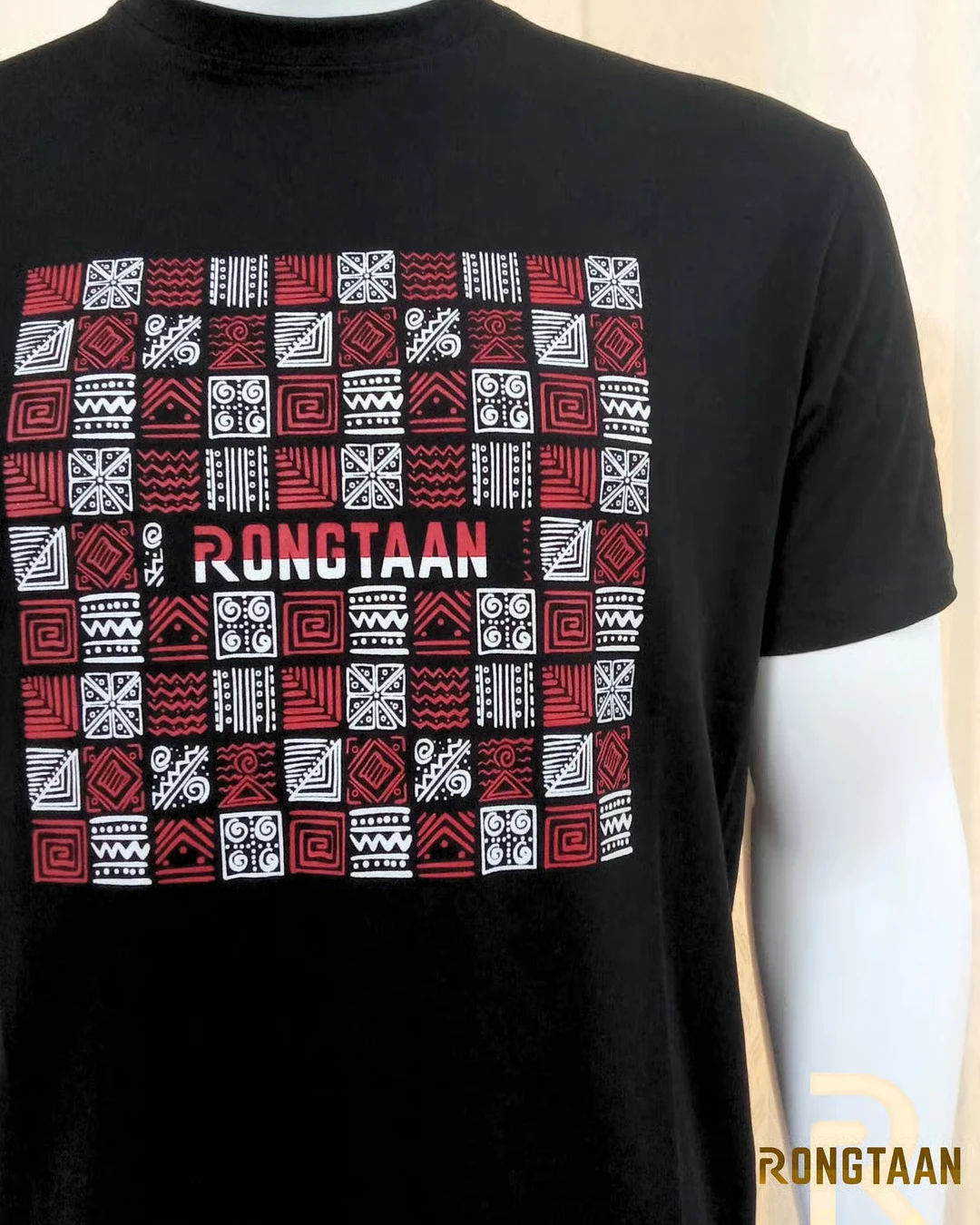 Jet Black Screen Print 100% Cotton Men’s Knit T-shirt