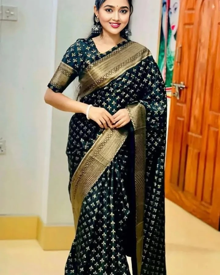 Royal Zari Embroidered Silk Banarasi Shari