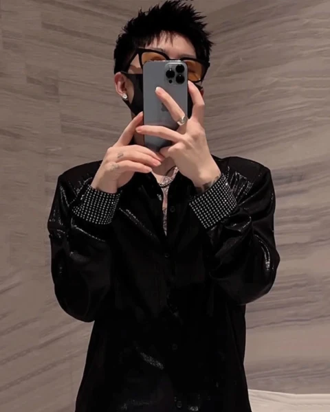 Midnight Vanguard | European Ruffian “Hot-Drill” High-Sense Long Sleeve Shirt